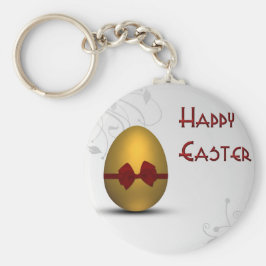 Chaveiro Ovo de Páscoa do ouro com Padrão de espiral de Arc