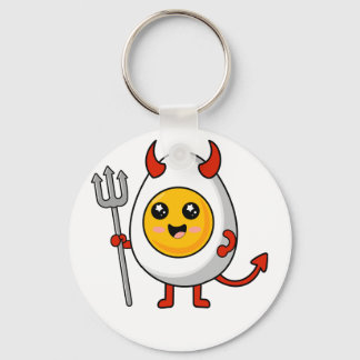 Chaveiro Ovo Diabólico Fofo Kawaii