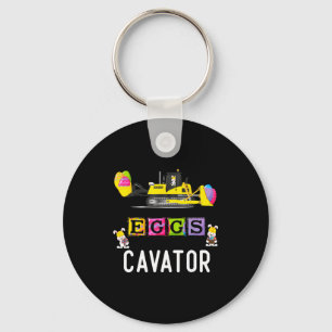 Chaveiro Ovos de Crianças Escavadeira Feliz Páscoa Escavade