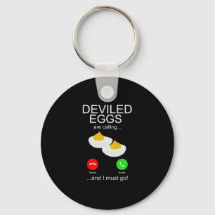 Chaveiro Ovos Diabólicos Chamando Humor de Amante de Comida