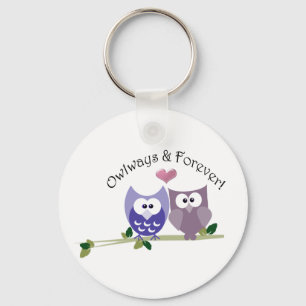 Chaveiro Owlways e para sempre! Design bonito da coruja