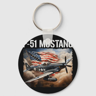 Chaveiro P-51 Mostang American Ww2 Fighter Airplane P-51 Mu