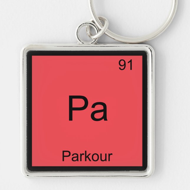 Chaveiro Pa - Parkour Funny Chemistry Element Symbol Tee (Frente)