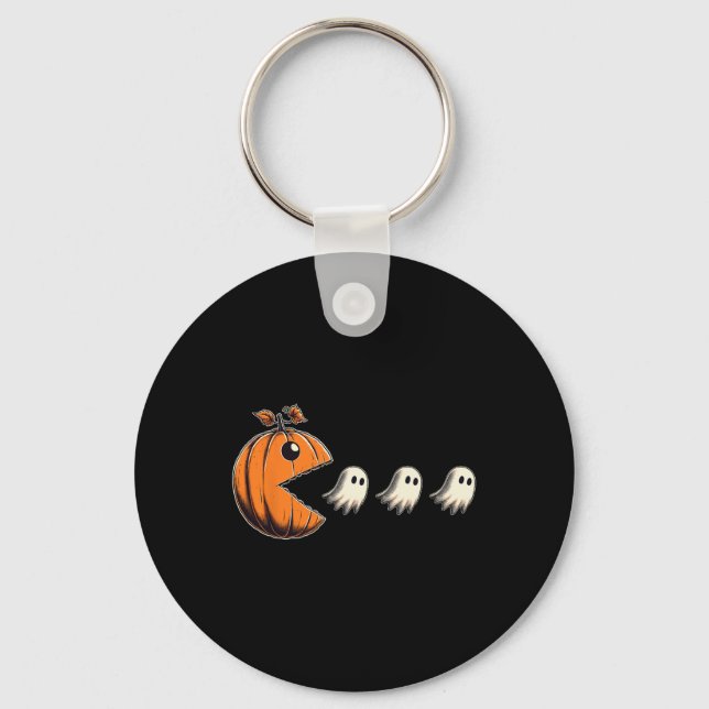 Chaveiro Pacween Abóbora Divertida de Halloween Fantasma Ch (Frente)