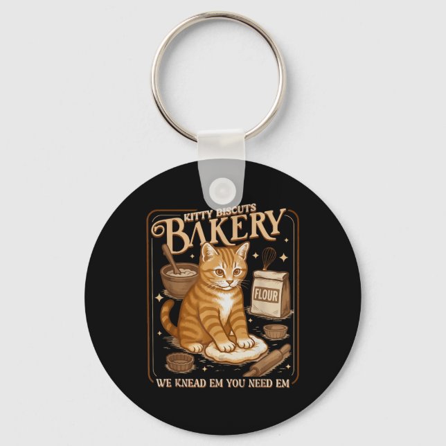 Chaveiro Padaria Kitty Biscuits Engraçado  (Frente)