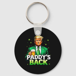 Chaveiro Paddy voltou Cerveja Lucky Trump Trevo Dia de São