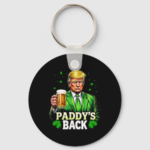 Chaveiro Paddy's Back Trump Beer Shamrock Dia de São Patríc