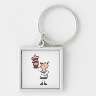 Chaveiro Padeira de Boneco de Palito Feminino