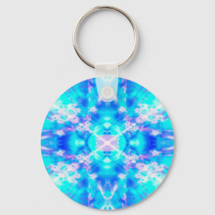 Chaveiro Padrão caleidoscópico azul