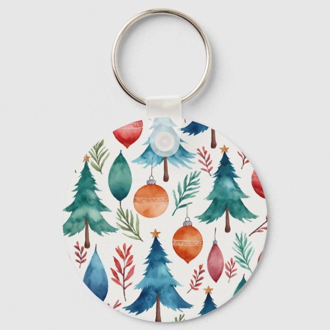 Chaveiro Padrão da árvore de Natal (Frente)