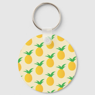 Chaveiro Padrão de abacaxi amarelo-claro