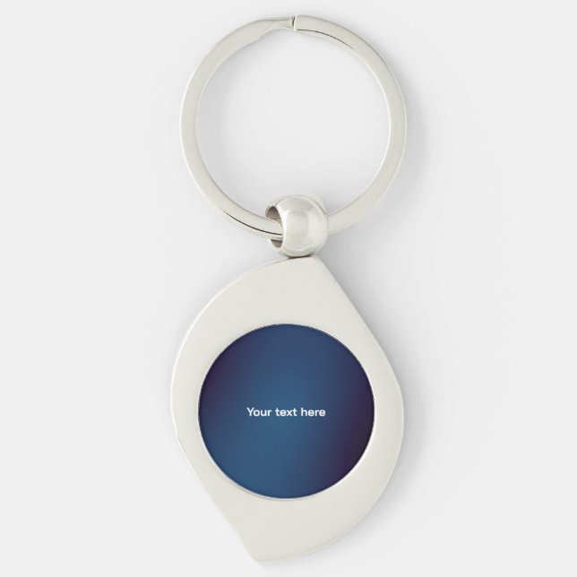 Chaveiro Padrão de Abstrato azul escuro | Adicionar Texto (Frente)