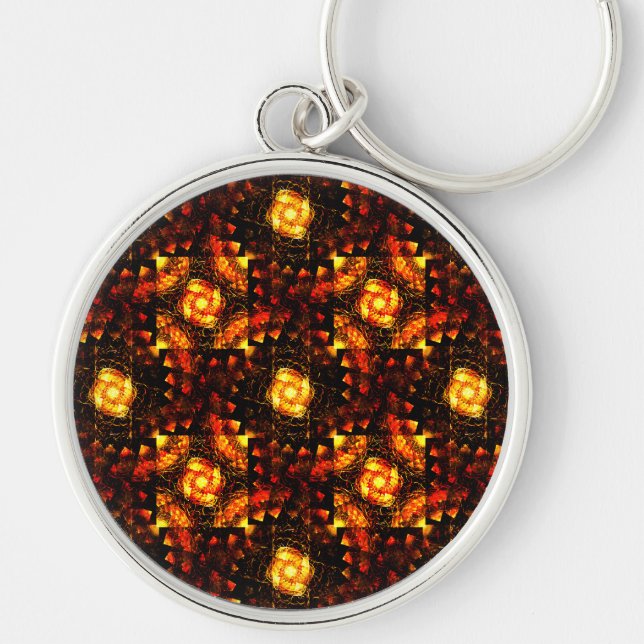 Chaveiro Padrão de Arte Abstrata Boho Elegante Moderno Dour (Frente)
