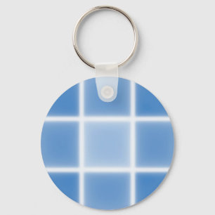 Chaveiro Padrão de Azulejo em Grade Azul Suave