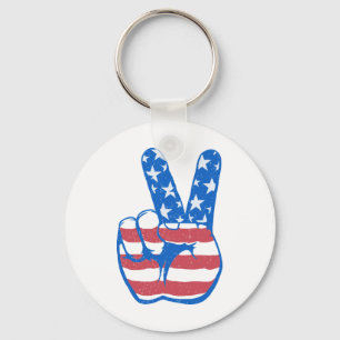 Chaveiro Padrão de Bandeira da Peace American