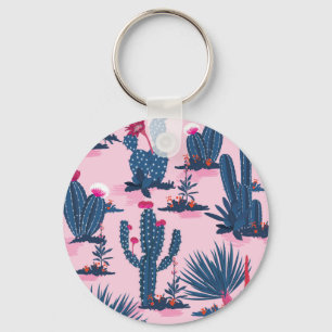Chaveiro Padrão de Bloqueio de Cactus de Verão Doce