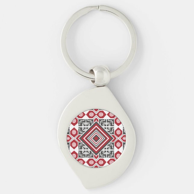Chaveiro Padrão de bordado palestino 2 (Frente)