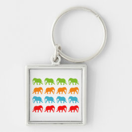 Chaveiro Padrão de Caminhada dos Elefantes