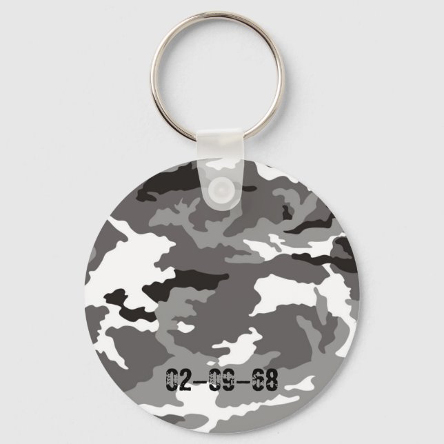 Chaveiro Padrão de camuflagem de cinzas (Frente)