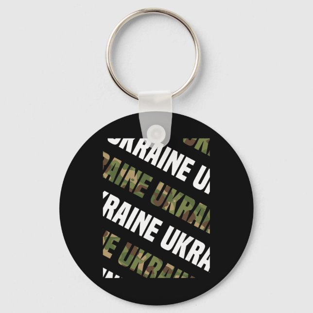 Chaveiro Padrão de Camuflagem Ucrânia Verde Camuflagem  (Frente)