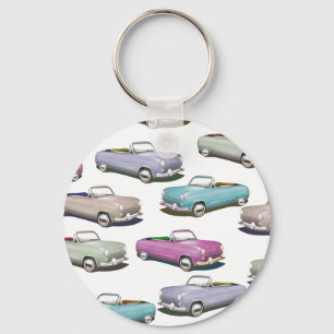 Chaveiro Padrão de carros clássicos vintage fofos