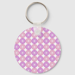 Chaveiro Padrão de círculos rosa e roxo