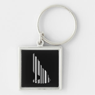 Chaveiro Padrão de Código de Barras WOLF BAR CODE Howl