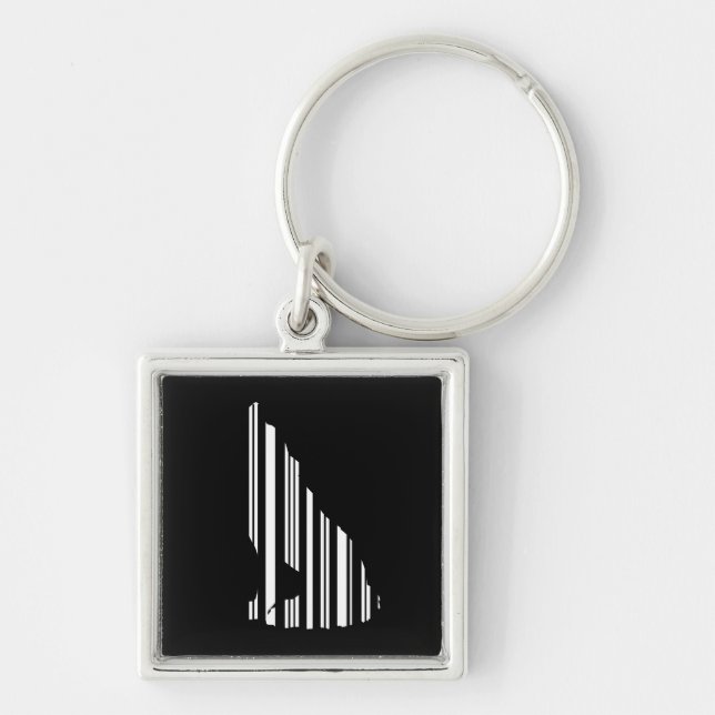 Chaveiro Padrão de Código de Barras WOLF BAR CODE Howl (Frente)