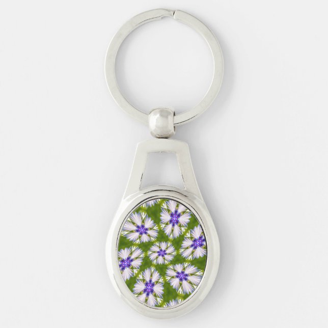 Chaveiro Padrão de Cornflorins Branco (Frente)