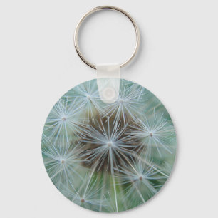 Chaveiro Padrão de dandelion branco