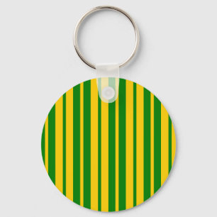 Chaveiro Padrão de Design de Listras Elegantes Verde Amarel