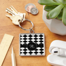 Padrão de diamante branco e preto