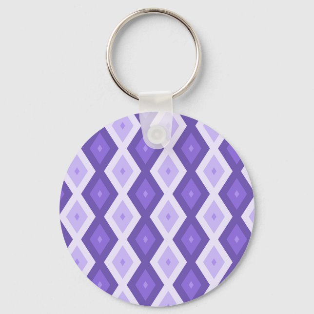 Chaveiro Padrão de diamante violeta (Frente)