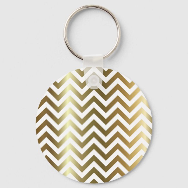 Chaveiro Padrão de Divisor de Stripes de ouro (Frente)