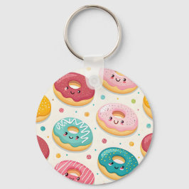 Chaveiro Padrão de Donuts