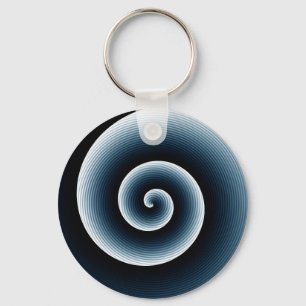 Chaveiro Padrão de espiral Na moda Azul Profundo do Marinho