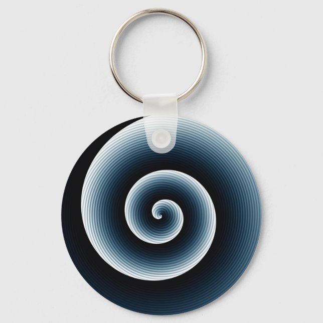 Chaveiro Padrão de espiral Na moda Azul Profundo do Marinho (Frente)