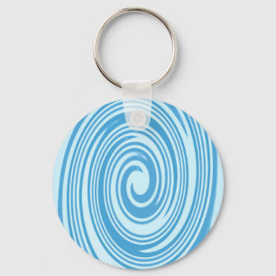 Chaveiro Padrão de espiral psicodélico azul