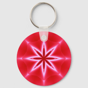 Chaveiro Padrão de estrelas vermelhas
