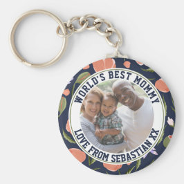 Chaveiro Padrão de Flor do Modelo de Foto Personalizado da