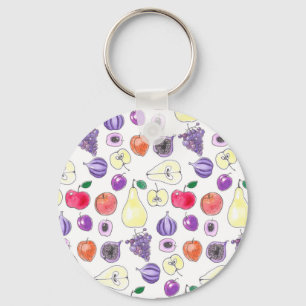 Chaveiro padrão de fruta