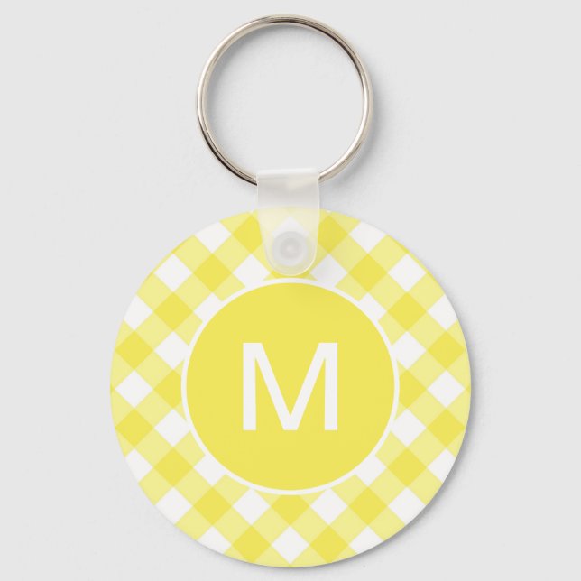 Chaveiro Padrão de Ginga Clássico Amarelo Claro com Monogra (Frente)
