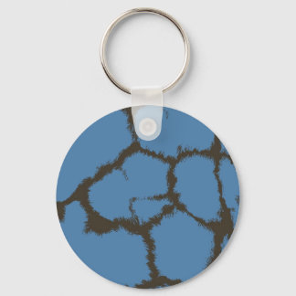 Chaveiro Padrão de Girafa com Pelagem Azul
