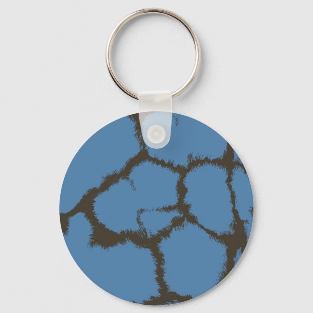 Chaveiro Padrão de Girafa com Pelagem Azul (Frente)