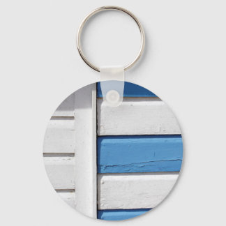 Chaveiro Padrão de Huts de praia azul e branca