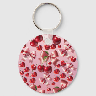 Chaveiro Padrão de Laço de Coração Coquette Personalizado