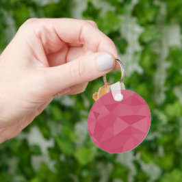 Chaveiro Padrão de malha geométrica rosa claro