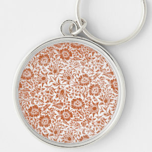 Chaveiro Padrão de Malva de William Morris: Floral Terracot