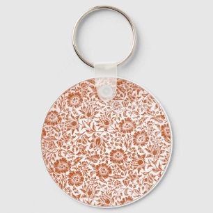 Chaveiro Padrão de Malva de William Morris: Floral Terracot