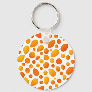 Chaveiro Padrão de Manga Frutas Tropicais Vibrantes